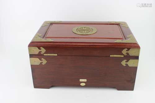 CHINESE REDWOOD JEWELRY BOX