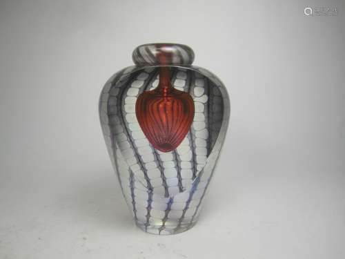 STUDIO ART GLASS PERFUME BOTTLE (SIGNED)