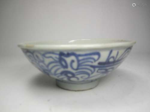 CHINESE ANTIQUE B/W BOWL