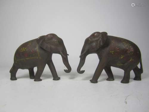 PAIR OF BRASS INDIA ELEPHANTS