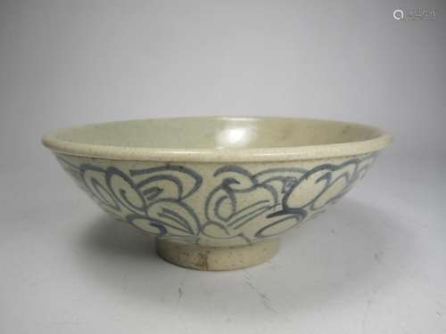 ANTIQUE CHINESE B/W BOWL