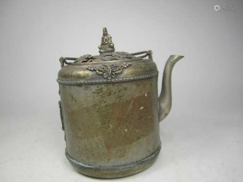 CHINESE SILVER TEAPOT