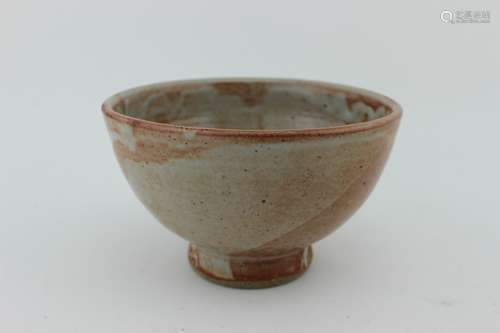 JAPANESE HAGI WARE POTTERY TEA BOWL