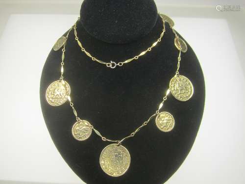 MIDDLE EAST GILT COIN NECKLACE