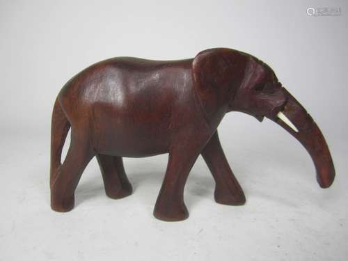 HAND CARVED KENYA WOODEN ELEPHANT