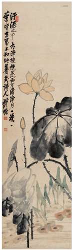 铁桥法师（1874～1946） 净植图 立轴 设色纸本