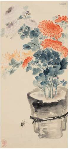 唐云（1910～1993） 秋兴图 镜片 设色纸本