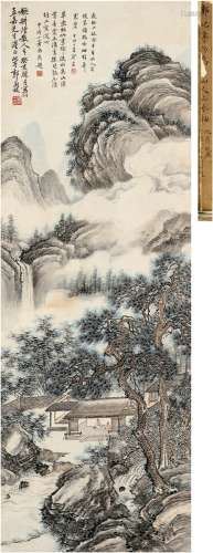 郭兰枝（1887～1935） 云山清隐图 立轴 设色纸本