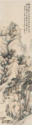 徐行敏（1871～1932） 青山幽居图 立轴 设色纸本