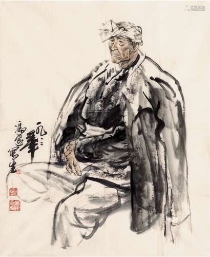 冯远（1952～） 1992年作 写生人物 画心 设色纸本