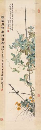 蔡铣（1897～1960） 秋意盎然图 立轴 设色纸本