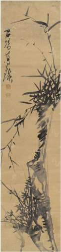 蒋君扬（1855～1915） 兰竹图 立轴 水墨纸本