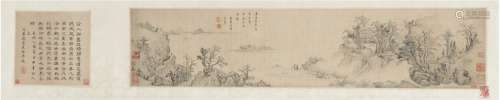 王蒙（1038～1385）（款） 太湖胜景图 镜片 设色纸本