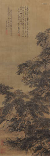 徐贲（1335～1380） 山水 立轴 绢本