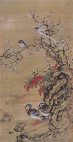 沈铨（1682～1760） 花鸟 镜框 纸本