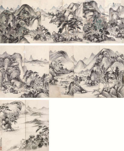 董邦达（1696～1769） 山水册页 册页 纸本