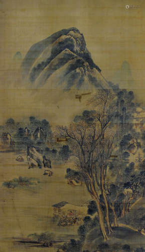 陆日为（?～1716） 山水 立轴 绢本