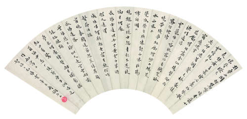 寿石工（1885～1950） 书法扇页 镜片 纸本