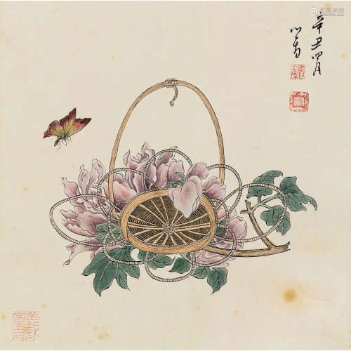 溥儒 辛丑（1961 年）作 花卉小品