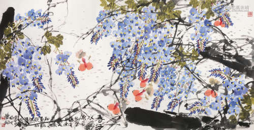 林丰俗（b.1939） 2000年作 春江水暖 镜片 设色纸本