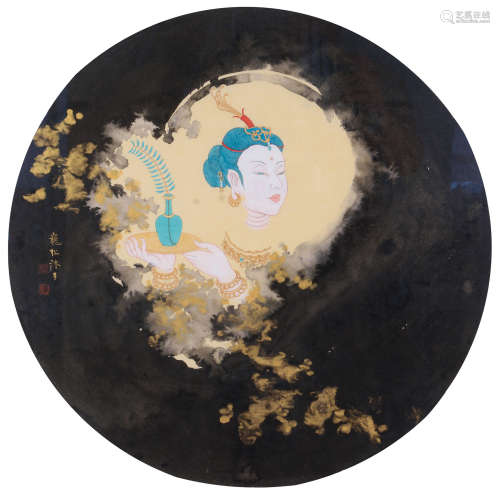 李巍松（b.1970） 静观自得 镜框 设色纸本