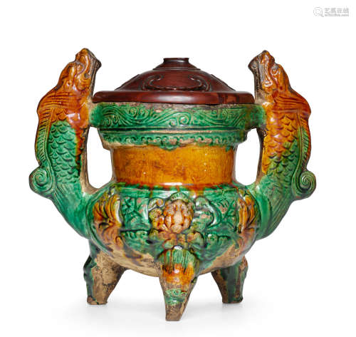Ming dynasty A Sancai Tripod Censer