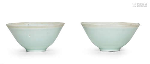 Song dynasty A PAIR OF QINGBAI 'PRUNUS' CUPS