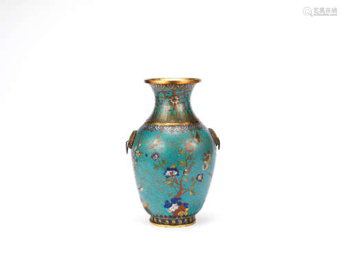 18th/19th century A cloisonné enamel 'flowers of the four seasons' baluster vase