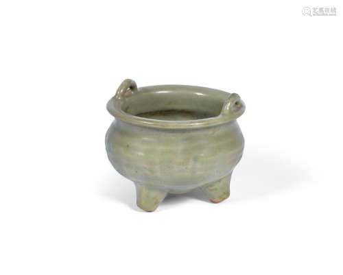Yuan Dynasty A celadon glazed 'trigrams' incense burner