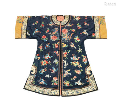 19th/20th century A group of three silk embroidered robes