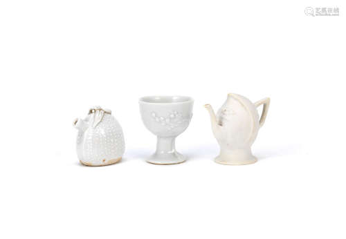 14th century, 17th century and later Three miniature monochrome vessels