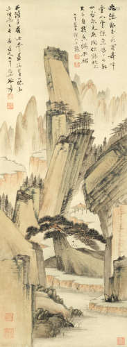 Scholar's Retreat After Zhang Daqian (1899-1983)