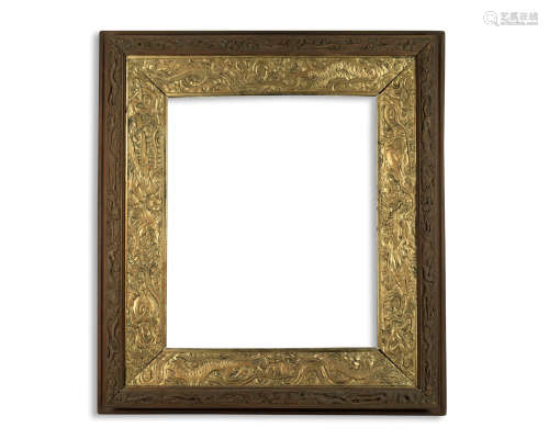 Meiji Period A large Japanese carved and gilt wood frame
