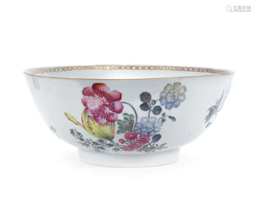 Qianlong A famille rose 'European-style' punchbowl