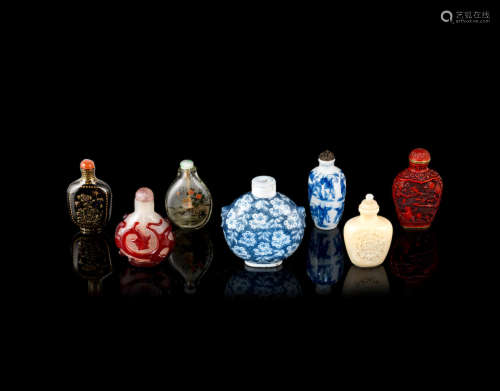 19th century and later A varied group of snuff bottles
