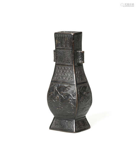 Ming Dynasty  A bronze 'arrow' vase, Touhu