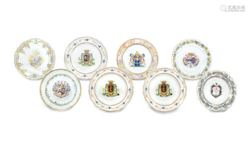 Qianlong A group of Export Armorial dishes