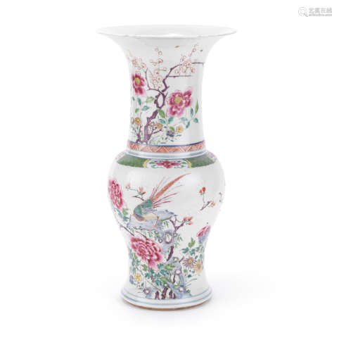 18th century A famille rose 'yenyen' vase
