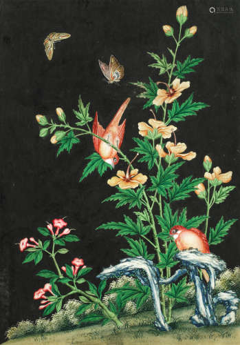 Birds and flowers Canton School (Mid-19th century)