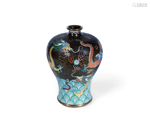 19th/20th century A cloisonné enamel baluster vase, meiping