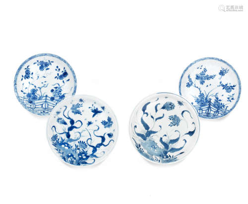 Kangxi Two pairs of blue and white dishes