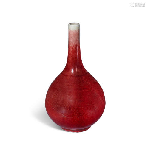 18th century A copper-red 'Langyao' bottle vase, changjingping
