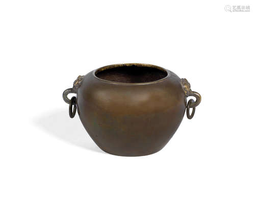 18th/19th century A bronze incense burner