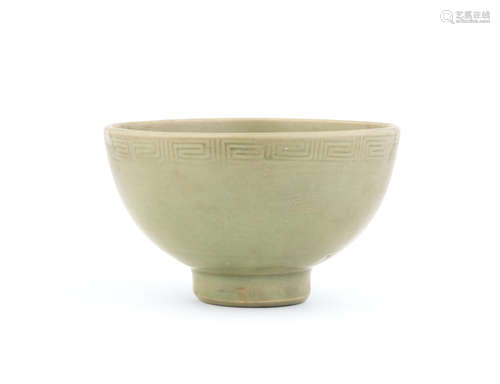 Hongwu A rare Longquan celadon-glazed 'Tale of the Pipa' bowl