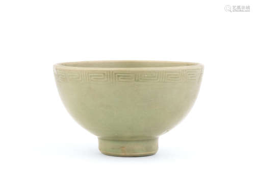 Hongwu A rare Longquan celadon-glazed 'Tale of the Pipa' bowl