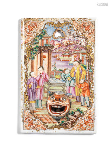 Qianlong A 'Mandarin palette' hanging plaque