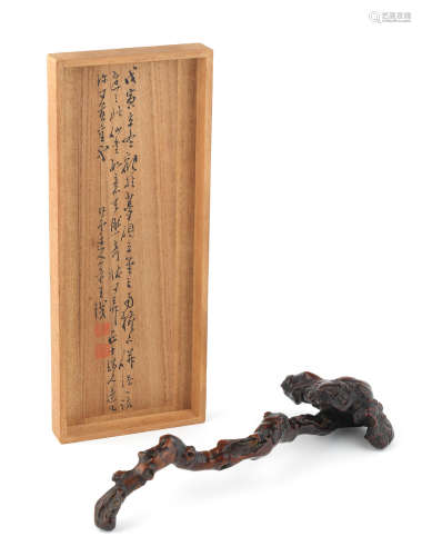18th century A fine gnarled rootwood ruyi sceptre
