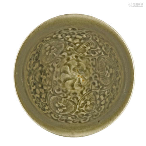 Northern Song Dynasty A small Yaozhou celadon-glazed 'chrysanthemum' bowl