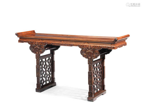 Republic period A large hongmu side table