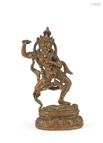 Nepal, 16th/17th century  A rare copper-alloy figure of Dakini